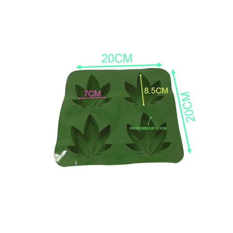 Moule alimentaire 4 compartiments vert