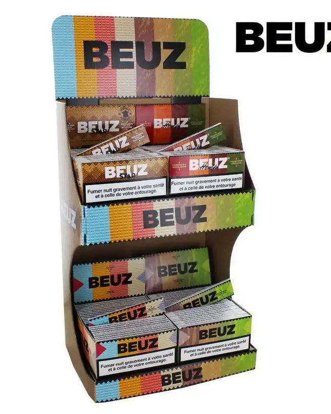 Pack Beuz - 4 Boîtes de Feuilles Slim + Présentoir