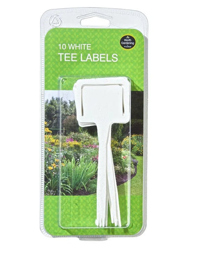 Pinces Étiquettes en T unies blanches lot de 10
