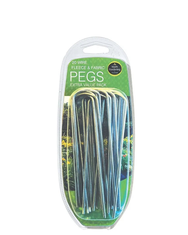 Piquets Fil polaire et chevilles en tissu lot de 20