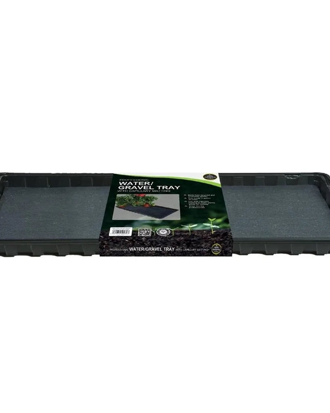 Plateau d'arrosage/gravier avec tapis capillaire