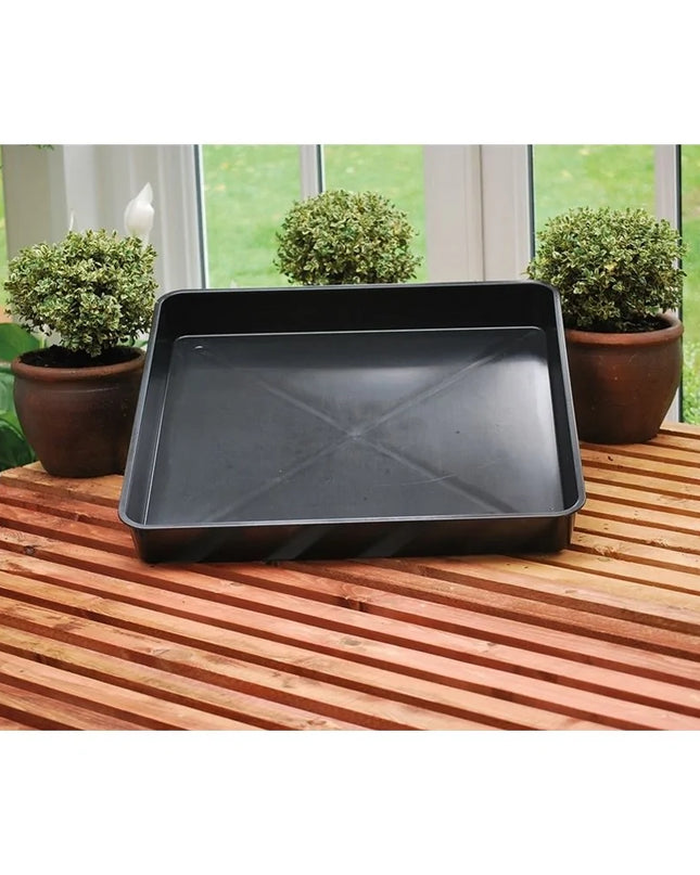 Plateau de jardin carré noir