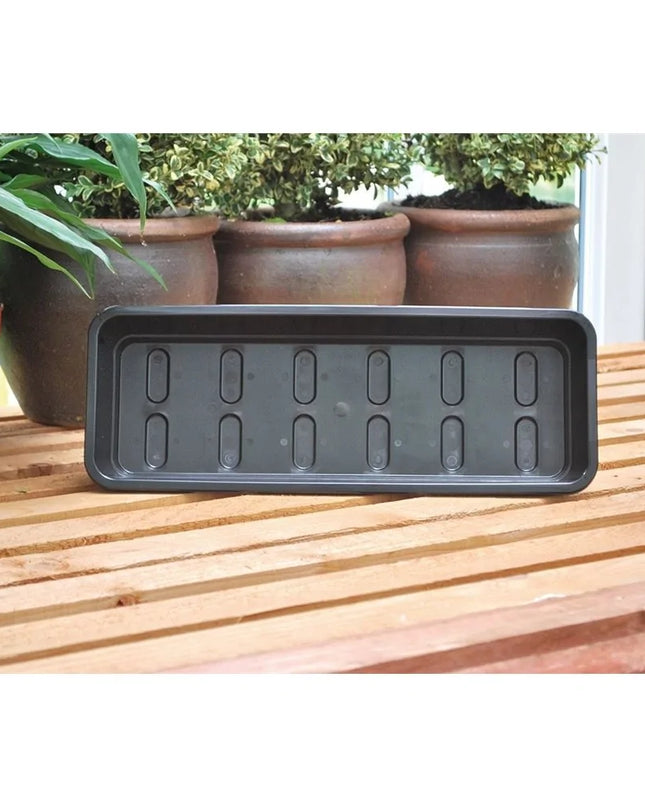 Plateau de jardin étroit noir sans trous