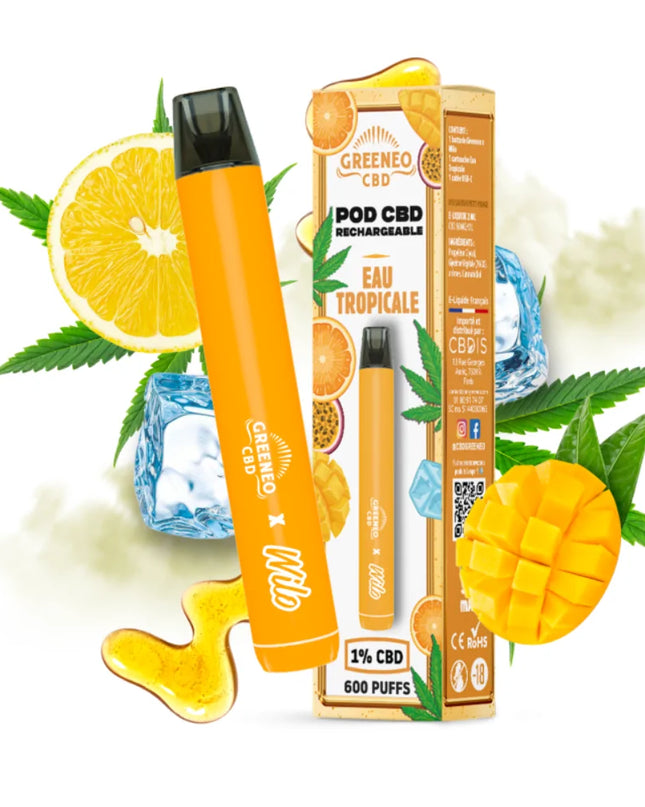 Pod CBD Rechargeable Eau Tropicale | GREENEO