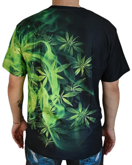 T-shirt Cannabis Smoky Green