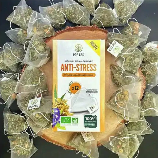 Tisane CBD bio anti stress - sachets | POP CBD