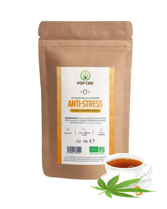 Tisane CBD bio anti stress - vrac | POP CBD