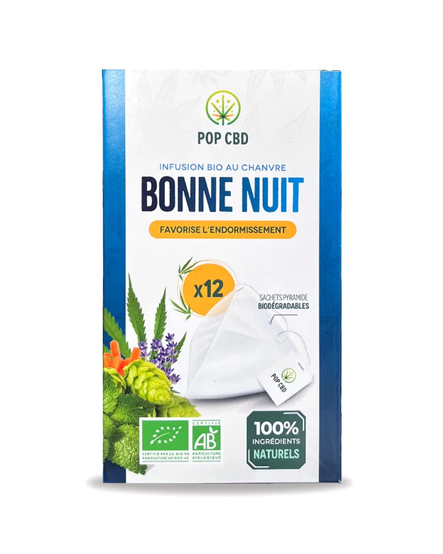 Tisane CBD bio bonne nuit - sachets | POP CBD