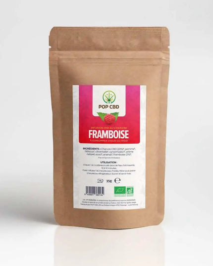 Tisane CBD bio framboise | POP CBD