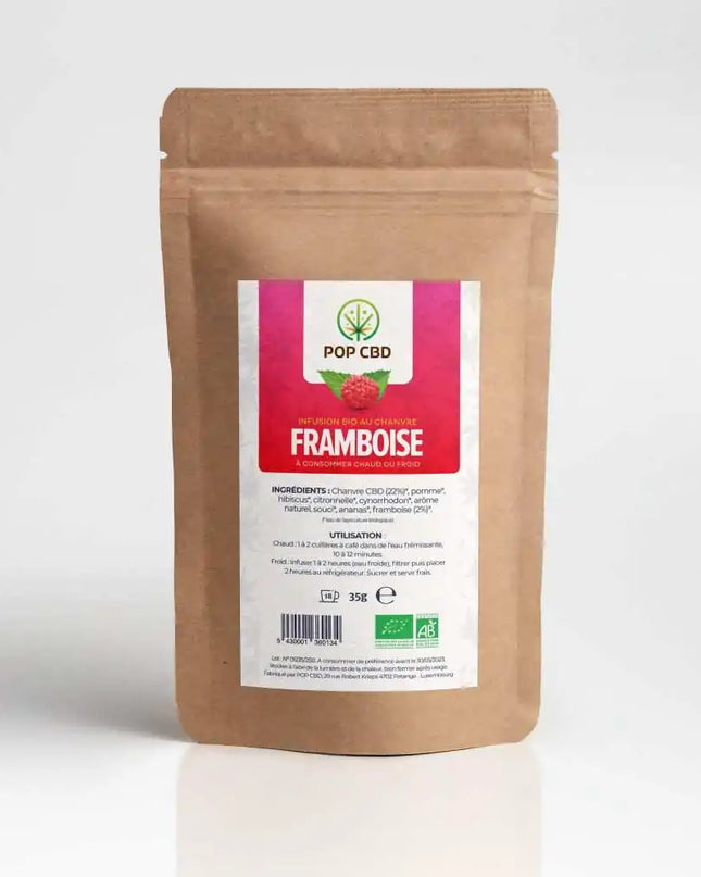Tisane CBD bio framboise | POP CBD