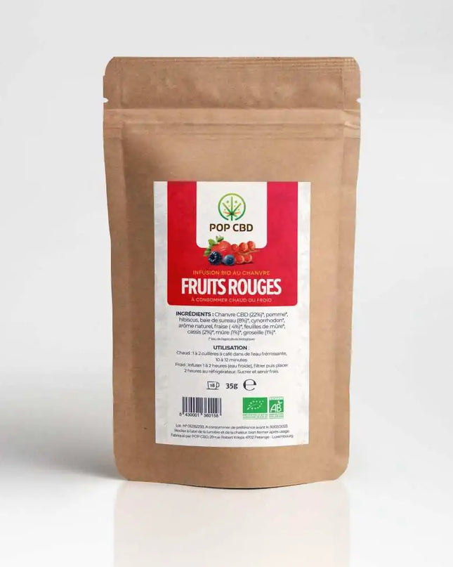 Tisane CBD bio fruits rouges | POP CBD