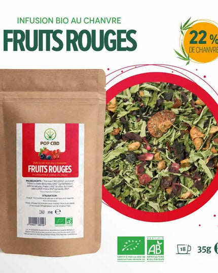 Tisane CBD bio fruits rouges | POP CBD