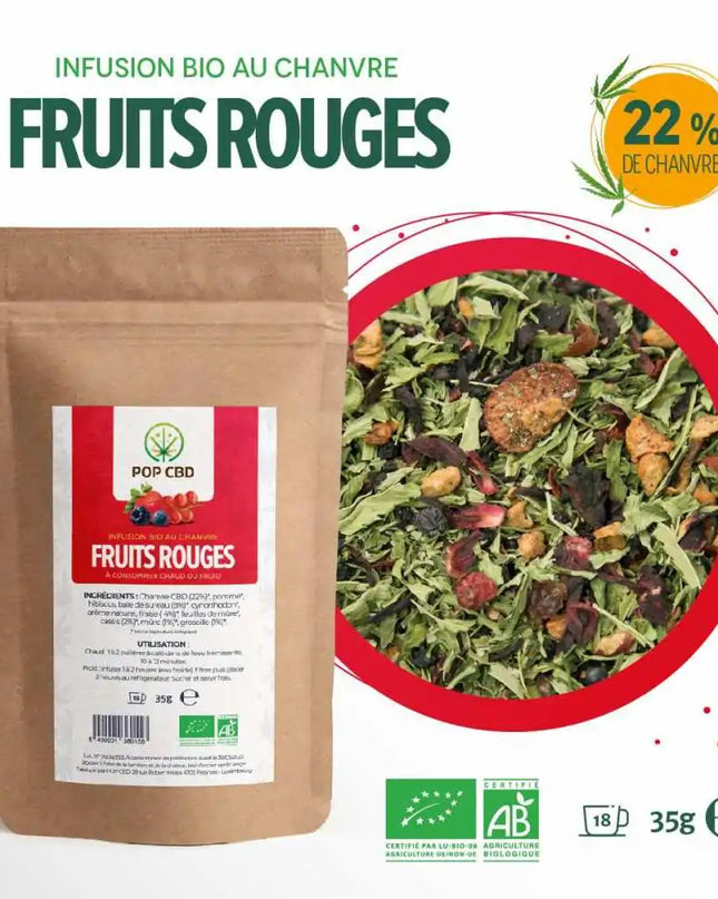 Tisane CBD bio fruits rouges | POP CBD