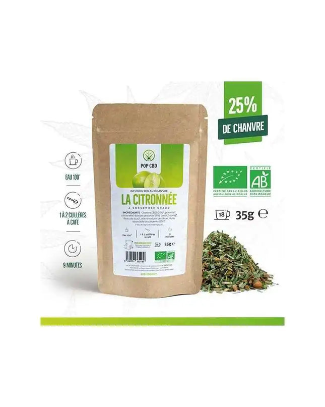 Tisane CBD bio la citronnée | POP CBD