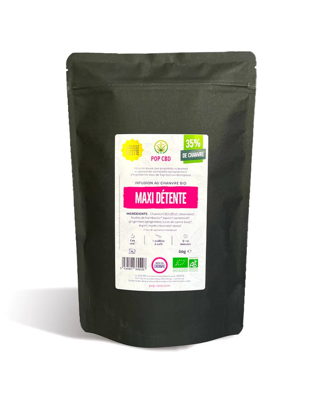 Tisane CBD bio maxi détente | POP CBD