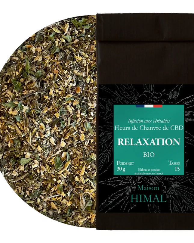 Tisane CBD bio relaxation - en vrac | MAISON HIMAL