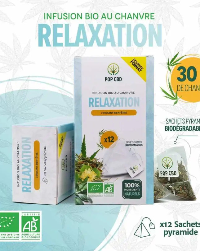 Tisane CBD Bio Relaxation POP CBD - 12 sachets