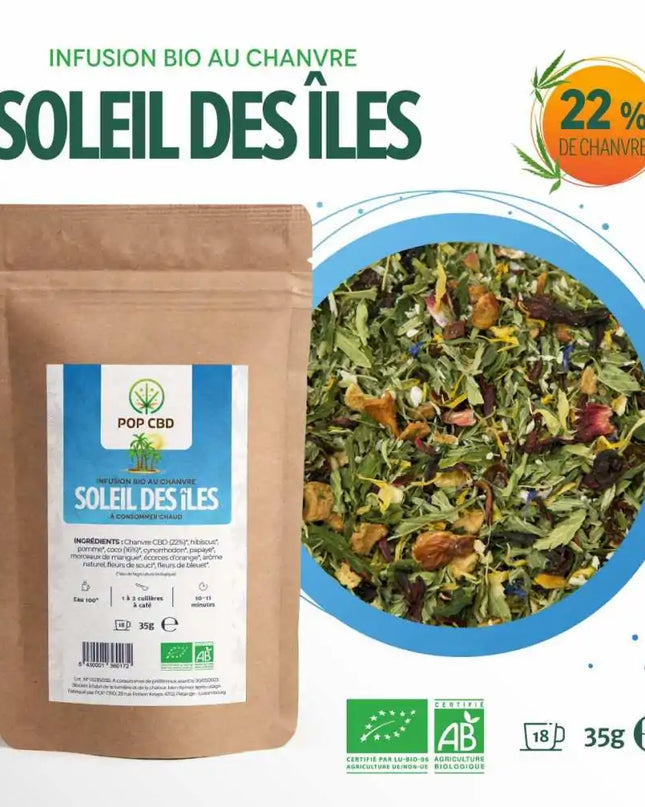 Tisane CBD bio soleil des îles | POP CBD