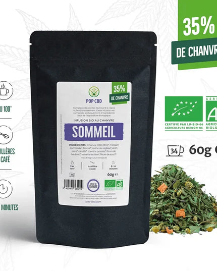 Tisane CBD bio sommeil - vrac | POP CBD