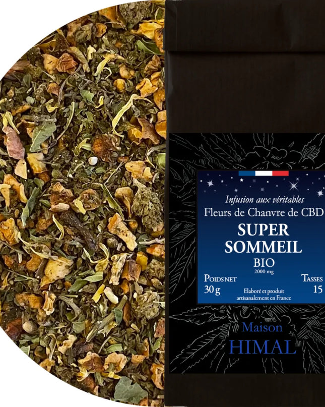 Tisane CBD bio super sommeil - en vrac | MAISON HIMAL