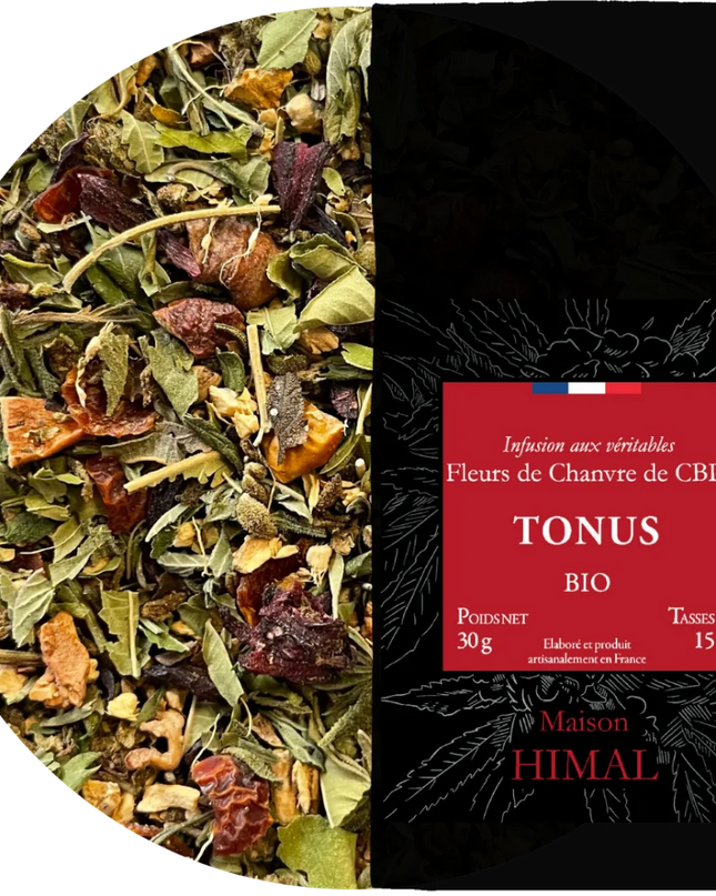 Tisane CBD bio tonus - en vrac | MAISON HIMAL