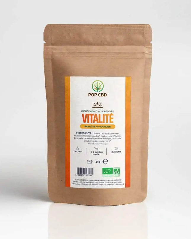 Tisane CBD bio vitalité | POP CBD