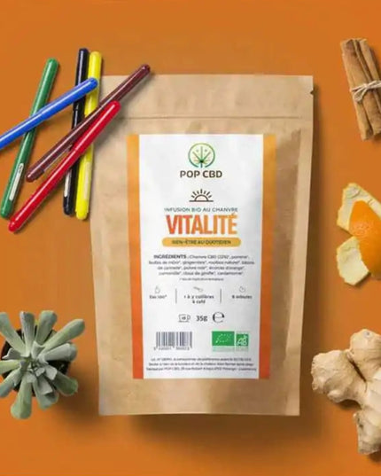 Tisane CBD bio vitalité | POP CBD